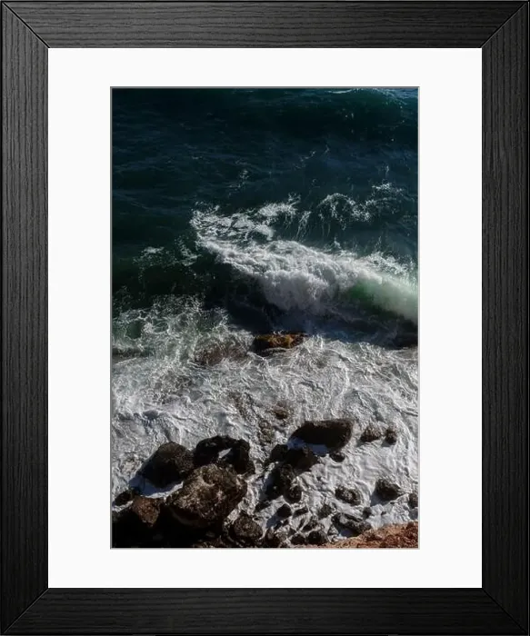 Framed Print : Ocean wave background breaking sea water rocky shore rough seas turquoise water gradient foam Framed Print : Ocean wave background breaking sea water rocky shore rough seas turquoise water gradient foam