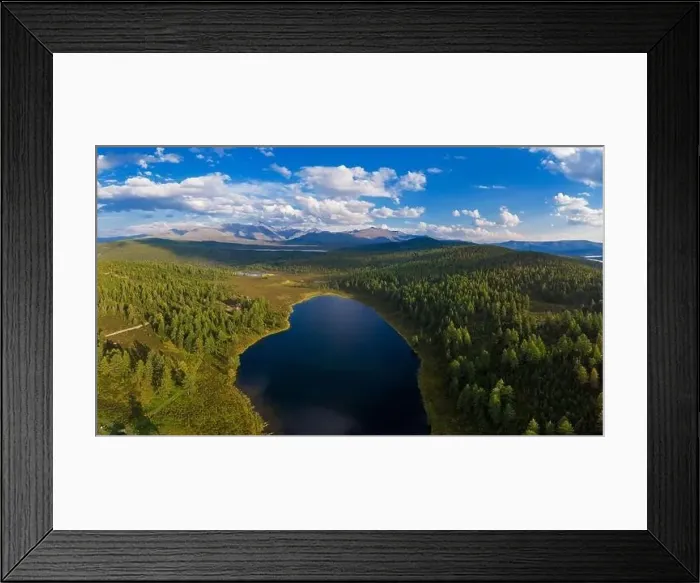 Framed Print : Aerial drone view of the lake of Kidelyu Framed Print : Aerial drone view of the lake of Kidelyu