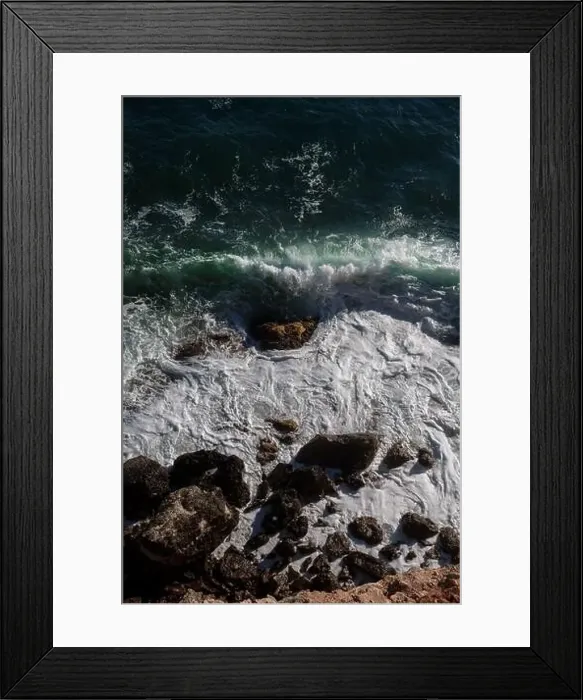 Framed Print : Ocean wave background breaking sea water rocky shore rough seas turquoise water gradient foam Framed Print : Ocean wave background breaking sea water rocky shore rough seas turquoise water gradient foam