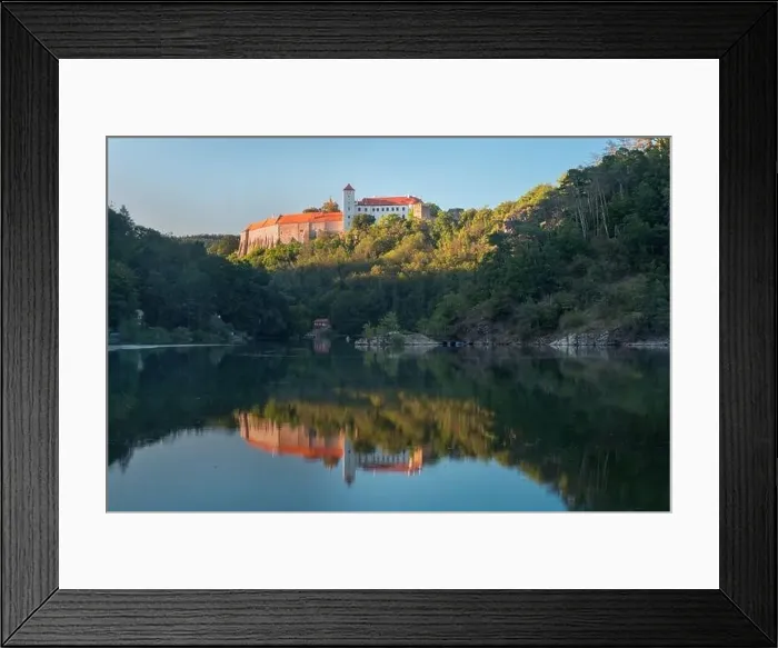 Framed Print : Bitov Medieval castle in South Moravia region during amazing sunrise Framed Print : Bitov Medieval castle in South Moravia region during amazing sunrise