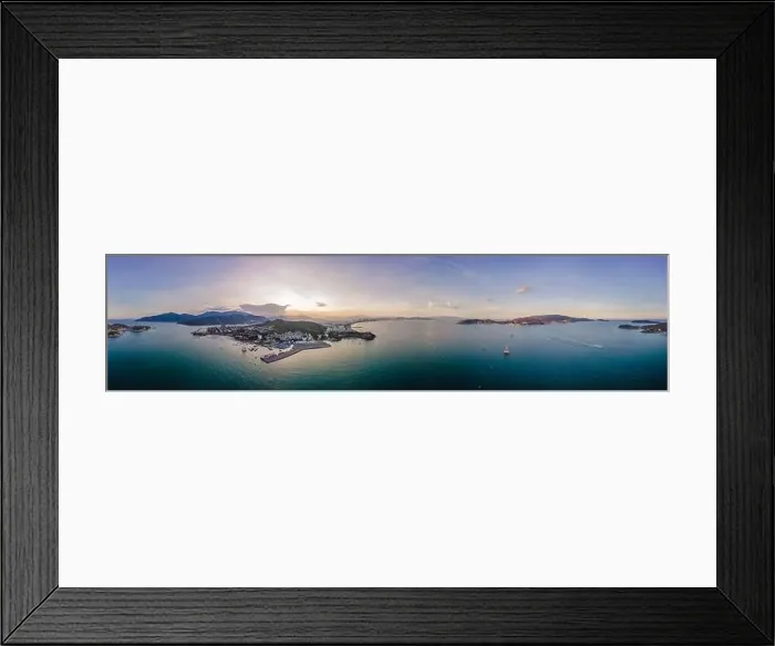 Framed Print : The cable car at Nha Trang beach. Aerial view from drone Framed Print : The cable car at Nha Trang beach. Aerial view from drone