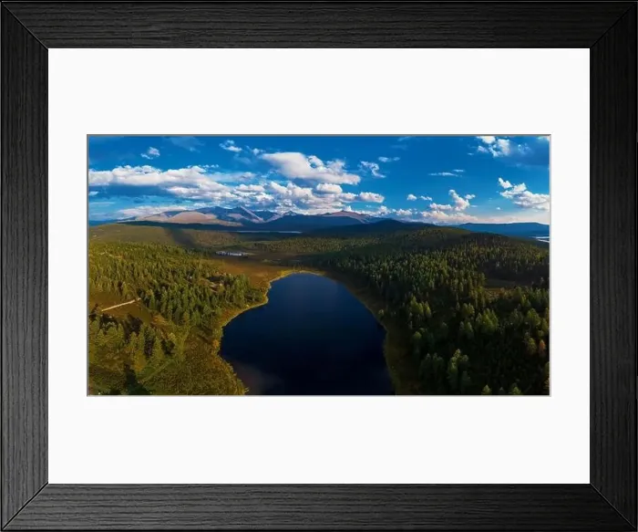 Framed Print : Aerial drone view of the lake of Kidelyu Framed Print : Aerial drone view of the lake of Kidelyu