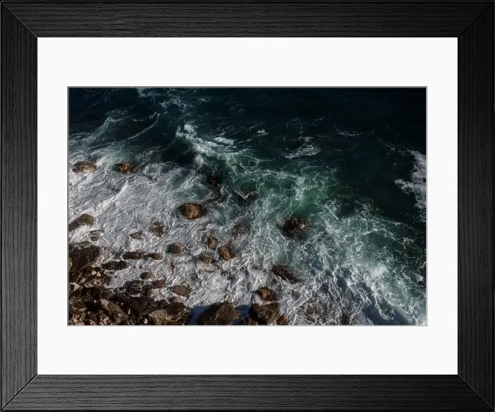 Framed Print : Ocean wave background breaking sea water rocky shore rough seas turquoise water gradient foam Framed Print : Ocean wave background breaking sea water rocky shore rough seas turquoise water gradient foam