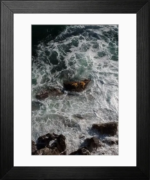 Framed Print : Ocean wave background breaking sea water rocky shore rough seas turquoise water gradient foam Framed Print : Ocean wave background breaking sea water rocky shore rough seas turquoise water gradient foam