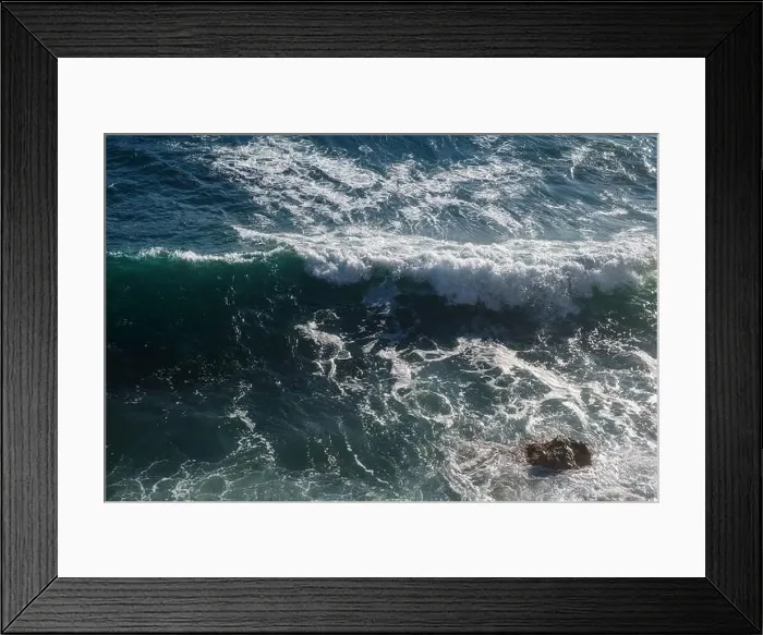 Framed Print : Ocean wave background breaking sea water rocky shore rough seas turquoise water gradient foam Framed Print : Ocean wave background breaking sea water rocky shore rough seas turquoise water gradient foam