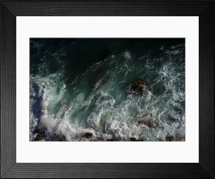 Framed Print : Ocean wave background breaking sea water rocky shore rough seas turquoise water gradient foam Framed Print : Ocean wave background breaking sea water rocky shore rough seas turquoise water gradient foam