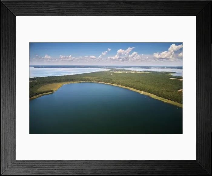 Framed Print : Lake national park background on bright sunny day aerial view Framed Print : Lake national park background on bright sunny day aerial view