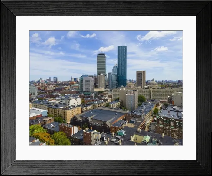 Framed Print : Boston Back Bay skyscrapers including Prudential Tower Framed Print : Boston Back Bay skyscrapers including Prudential Tower