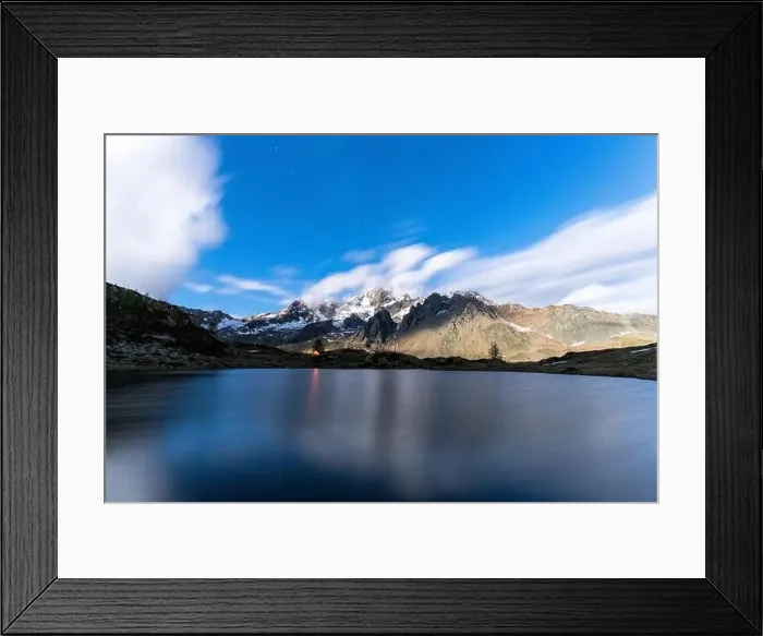 Framed Print : Starry sky over lake Zana and Monte Disgrazia, Valmalenco, Sondrio province, Valtellina, Lombardy, Italy Framed Print : Starry sky over lake Zana and Monte Disgrazia, Valmalenco, Sondrio province, Valtellina, Lombardy, Italy
