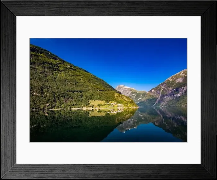 Framed Print : Panoramic and drone landscape of Geiranger fjords, Geirangerfjord, Norway Framed Print : Panoramic and drone landscape of Geiranger fjords, Geirangerfjord, Norway