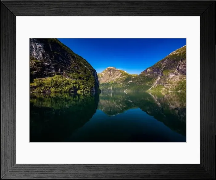 Framed Print : Panoramic and drone landscape of Geiranger fjords, Geirangerfjord, Norway Framed Print : Panoramic and drone landscape of Geiranger fjords, Geirangerfjord, Norway