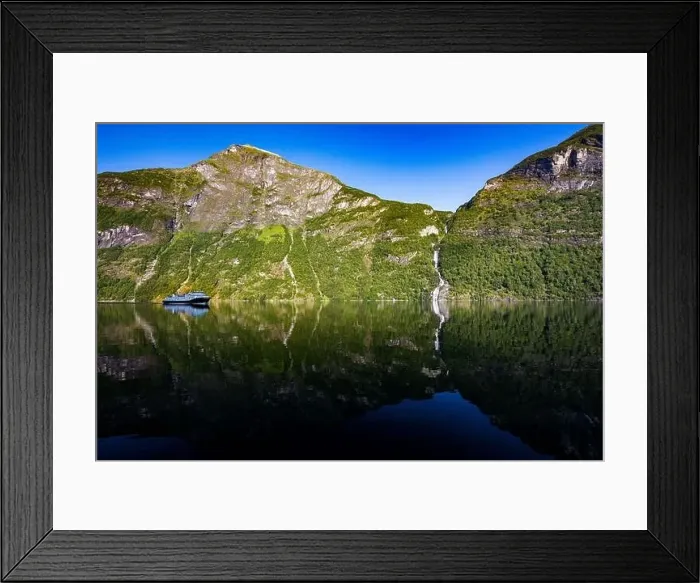 Framed Print : Panoramic and drone landscape of Geiranger fjords, Geirangerfjord, Norway Framed Print : Panoramic and drone landscape of Geiranger fjords, Geirangerfjord, Norway