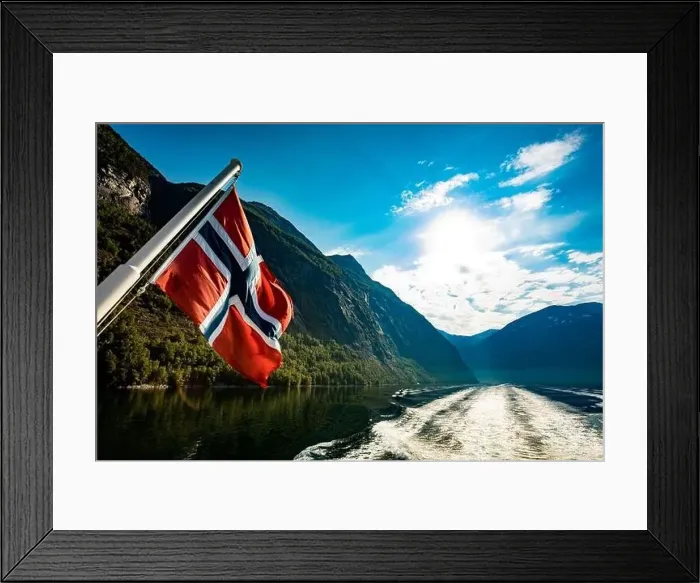 Framed Print : Panoramic and drone landscape of Geiranger fjords, Geirangerfjord, Norway Framed Print : Panoramic and drone landscape of Geiranger fjords, Geirangerfjord, Norway