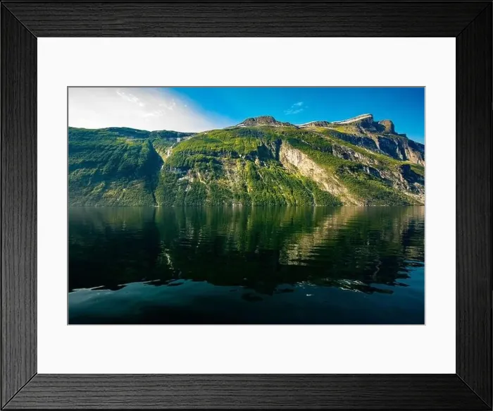 Framed Print : Panoramic and drone landscape of Geiranger fjords, Geirangerfjord, Norway Framed Print : Panoramic and drone landscape of Geiranger fjords, Geirangerfjord, Norway