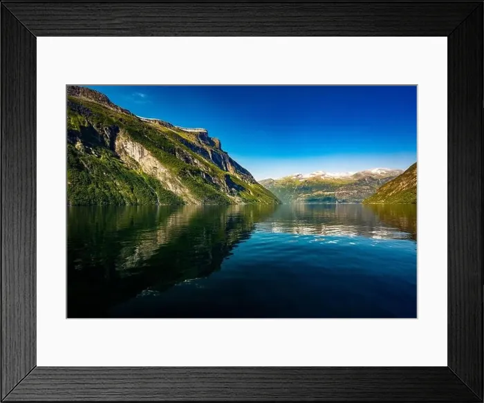Framed Print : Panoramic and drone landscape of Geiranger fjords, Geirangerfjord, Norway Framed Print : Panoramic and drone landscape of Geiranger fjords, Geirangerfjord, Norway