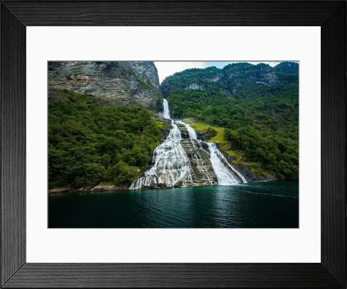 Framed Print : Panoramic and drone landscape of Geiranger fjords, Geirangerfjord, Norway Framed Print : Panoramic and drone landscape of Geiranger fjords, Geirangerfjord, Norway