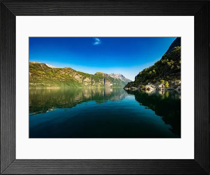 Framed Print : Panoramic and drone landscape of Geiranger fjords, Geirangerfjord, Norway Framed Print : Panoramic and drone landscape of Geiranger fjords, Geirangerfjord, Norway