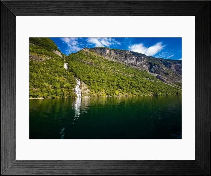 Framed Print : Panoramic and drone landscape of Geiranger fjords, Geirangerfjord, Norway Framed Print : Panoramic and drone landscape of Geiranger fjords, Geirangerfjord, Norway