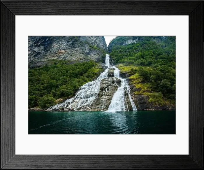 Framed Print : Panoramic and drone landscape of Geiranger fjords, Geirangerfjord, Norway Framed Print : Panoramic and drone landscape of Geiranger fjords, Geirangerfjord, Norway