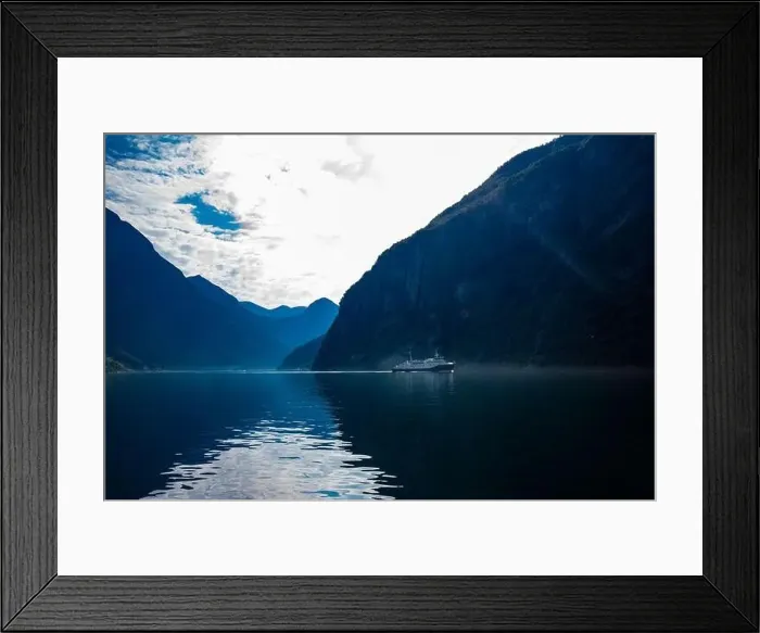 Framed Print : Panoramic and drone landscape of Geiranger fjords, Geirangerfjord, Norway Framed Print : Panoramic and drone landscape of Geiranger fjords, Geirangerfjord, Norway