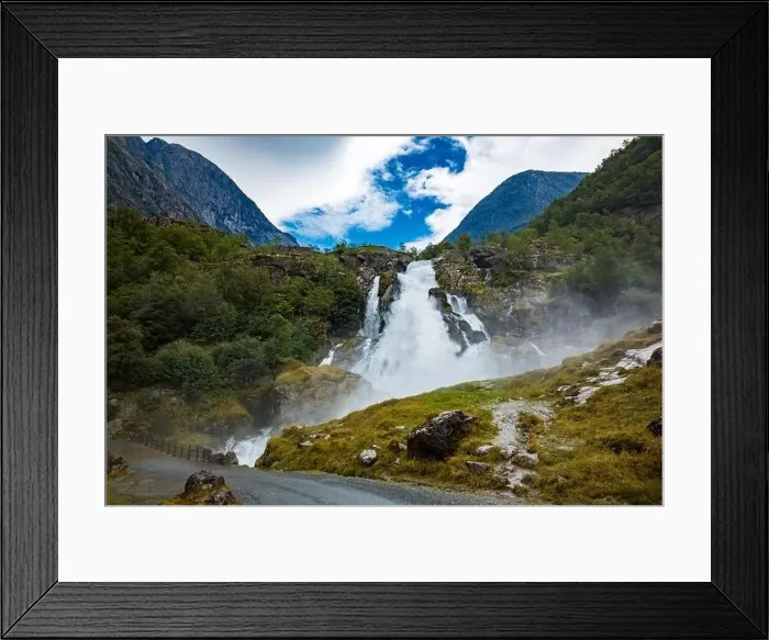 Framed Print : Briksdalsbreen is a glacier arm of Jostedalsbreen, and a lake, Briksdalsbre, Norway Framed Print : Briksdalsbreen is a glacier arm of Jostedalsbreen, and a lake, Briksdalsbre, Norway