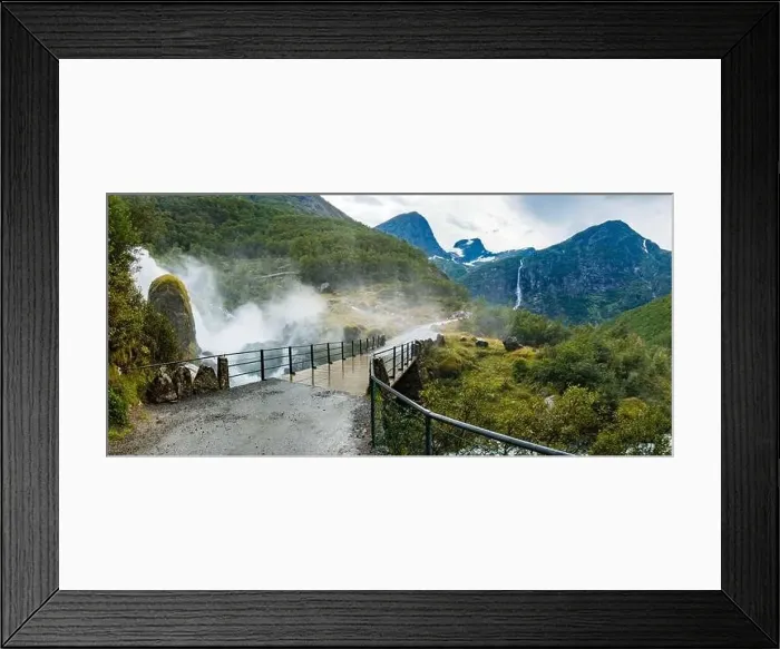 Framed Print : Briksdalsbreen is a glacier arm of Jostedalsbreen, and a lake, Briksdalsbre, Norway Framed Print : Briksdalsbreen is a glacier arm of Jostedalsbreen, and a lake, Briksdalsbre, Norway