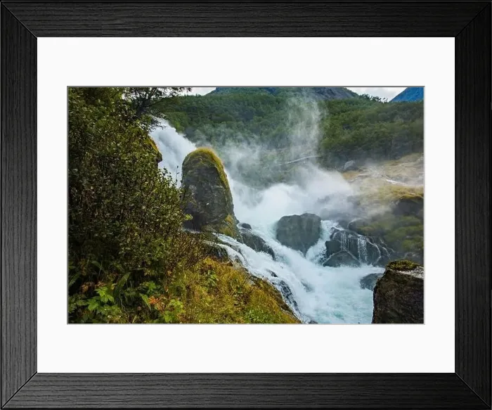 Framed Print : Briksdalsbreen is a glacier arm of Jostedalsbreen, and a lake, Briksdalsbre, Norway Framed Print : Briksdalsbreen is a glacier arm of Jostedalsbreen, and a lake, Briksdalsbre, Norway