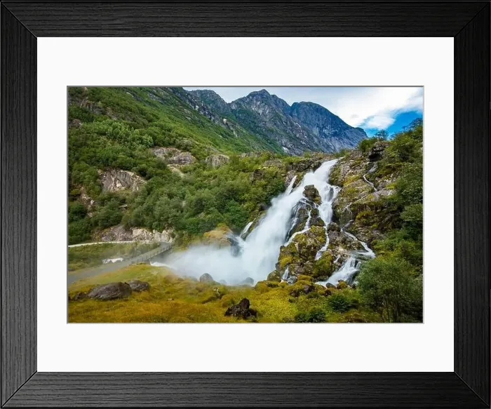 Framed Print : Briksdalsbreen is a glacier arm of Jostedalsbreen, and a lake, Briksdalsbre, Norway Framed Print : Briksdalsbreen is a glacier arm of Jostedalsbreen, and a lake, Briksdalsbre, Norway
