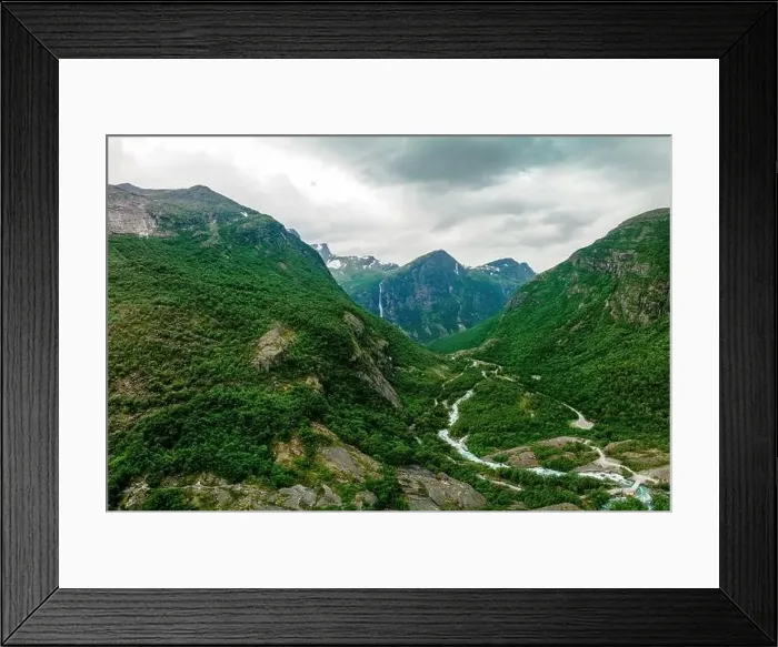 Framed Print : Briksdalsbreen is a glacier arm of Jostedalsbreen, and a lake, Briksdalsbre, Norway Framed Print : Briksdalsbreen is a glacier arm of Jostedalsbreen, and a lake, Briksdalsbre, Norway
