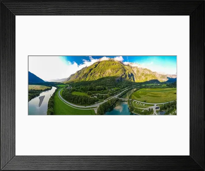 Framed Print : Rauma river valley near Soggebru camping, Norway Framed Print : Rauma river valley near Soggebru camping, Norway