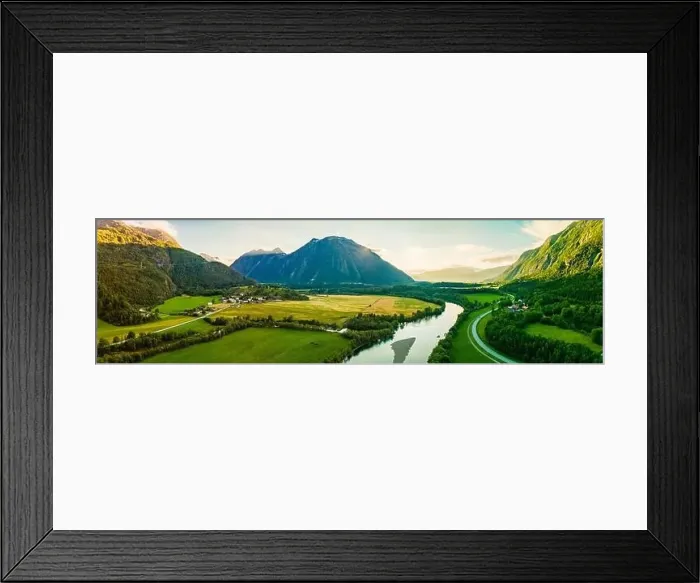 Framed Print : Rauma river valley near Soggebru camping, Norway Framed Print : Rauma river valley near Soggebru camping, Norway
