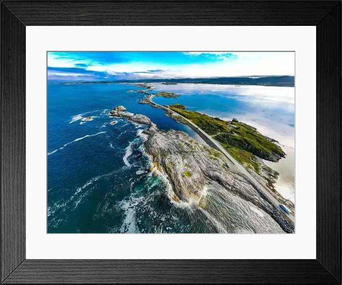 Framed Print : Atlantic Ocean Road -Atlanterhavsveien - Norwegian Construction of the Century, Norway Framed Print : Atlantic Ocean Road -Atlanterhavsveien - Norwegian Construction of the Century, Norway