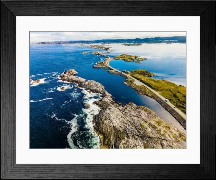 Framed Print : Atlantic Ocean Road -Atlanterhavsveien - Norwegian Construction of the Century, Norway Framed Print : Atlantic Ocean Road -Atlanterhavsveien - Norwegian Construction of the Century, Norway