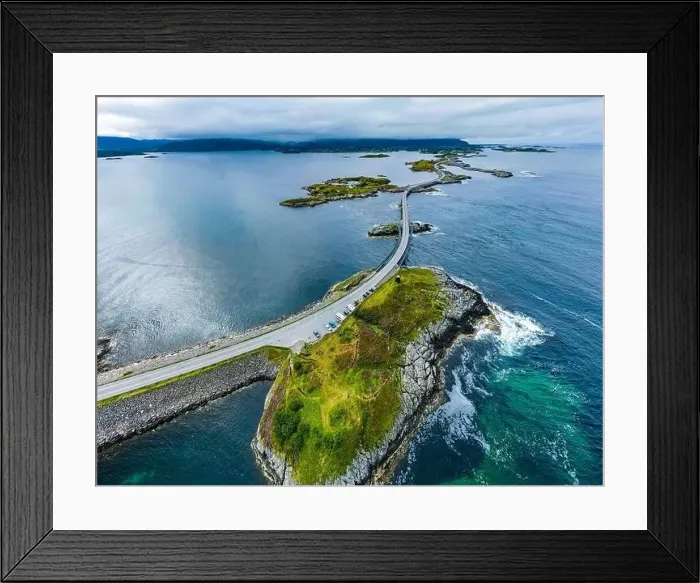 Framed Print : Atlantic Ocean Road -Atlanterhavsveien - Norwegian Construction of the Century, Norway Framed Print : Atlantic Ocean Road -Atlanterhavsveien - Norwegian Construction of the Century, Norway
