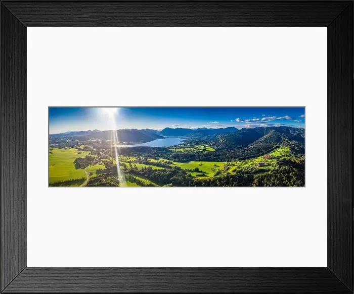 Framed Print : Tegernsee lake in the Bavarian Alps. Aerial Panorama. Autumn. Germany Framed Print : Tegernsee lake in the Bavarian Alps. Aerial Panorama. Autumn. Germany