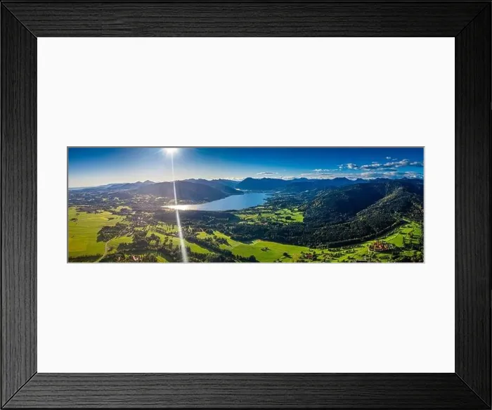 Framed Print : Tegernsee lake in the Bavarian Alps. Aerial Panorama. Autumn. Germany Framed Print : Tegernsee lake in the Bavarian Alps. Aerial Panorama. Autumn. Germany