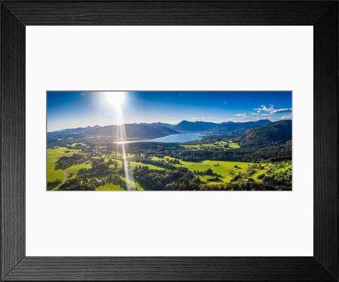 Framed Print : Tegernsee lake in the Bavarian Alps. Aerial Panorama. Autumn. Germany Framed Print : Tegernsee lake in the Bavarian Alps. Aerial Panorama. Autumn. Germany