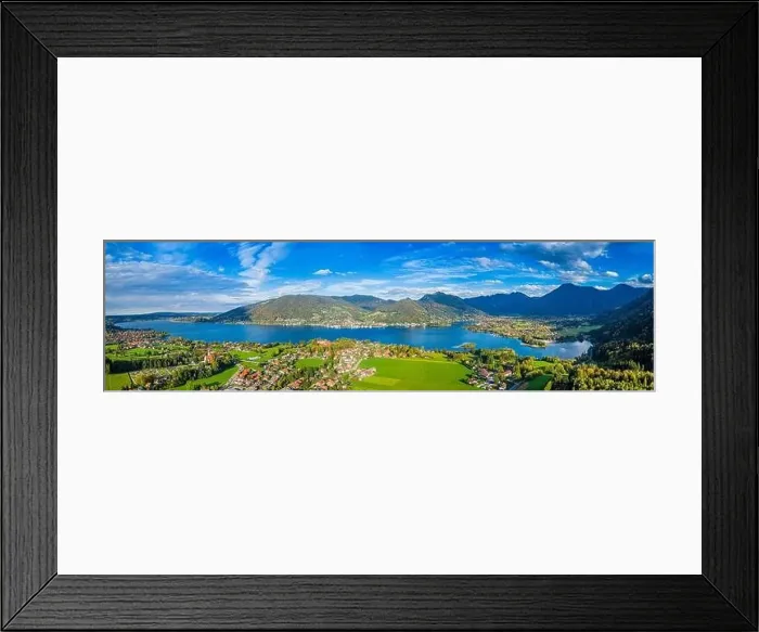 Framed Print : Tegernsee lake in the Bavarian Alps. Aerial Panorama. Autumn. Germany Framed Print : Tegernsee lake in the Bavarian Alps. Aerial Panorama. Autumn. Germany