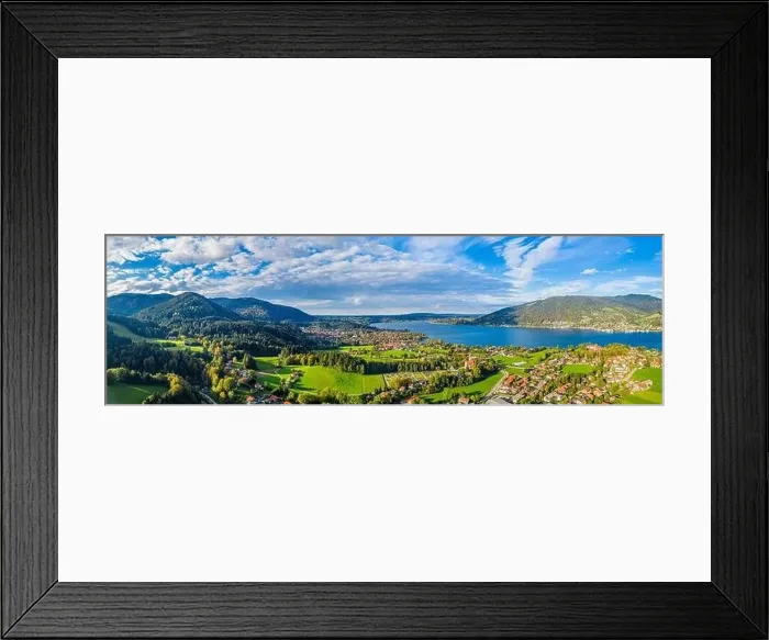 Framed Print : Tegernsee lake in the Bavarian Alps. Aerial Panorama. Autumn. Germany Framed Print : Tegernsee lake in the Bavarian Alps. Aerial Panorama. Autumn. Germany