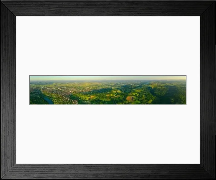 Framed Print : Above view, wide skyline panorama Framed Print : Above view, wide skyline panorama