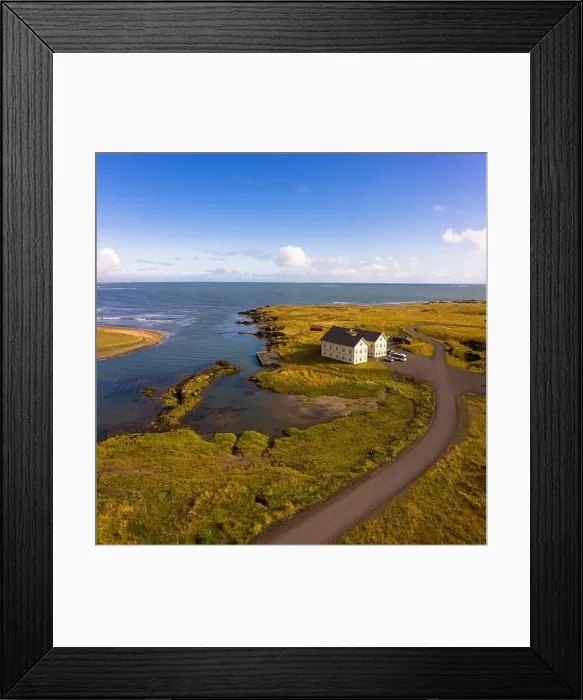 Framed Print : Fosshotel Glacier Lagoon with a restaurant located on the Ring Road in Iceland