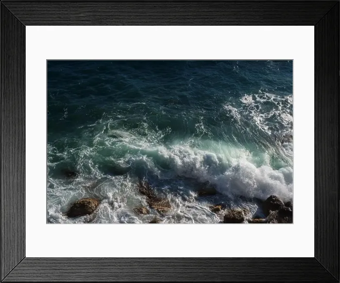 Framed Print : Ocean wave background breaking sea water rocky shore rough seas turquoise water gradient foam Framed Print : Ocean wave background breaking sea water rocky shore rough seas turquoise water gradient foam