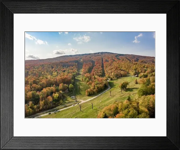 Framed Print : aerial of image of Okemo Mountain in the Fall, Ludlow, Vermont Framed Print : aerial of image of Okemo Mountain in the Fall, Ludlow, Vermont