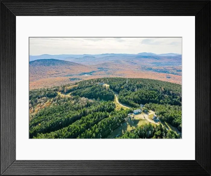 Framed Print : aerial of image of Okemo Mountain in the Fall, Ludlow, Vermont Framed Print : aerial of image of Okemo Mountain in the Fall, Ludlow, Vermont