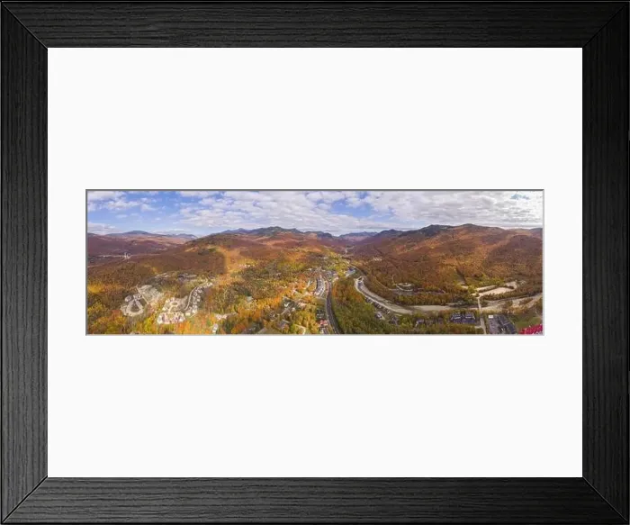 Framed Print : Lincoln Main Street at town center and Little Coolidge Mountain Framed Print : Lincoln Main Street at town center and Little Coolidge Mountain