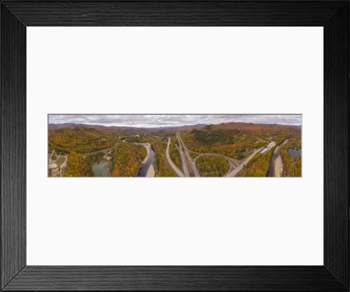 Framed Print : Interstate Highway 93 at Exit 30 with US Route 3 Framed Print : Interstate Highway 93 at Exit 30 with US Route 3