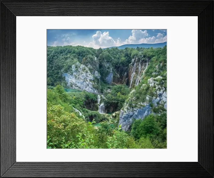 Framed Print : Plitvice Lakes National Park is one of the oldest and largest national parks in Croatia and UNESCO World Heritage