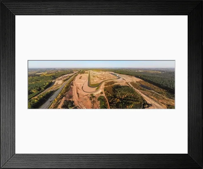 Framed Print : Aerial panoramic view of the race track in Finland Framed Print : Aerial panoramic view of the race track in Finland