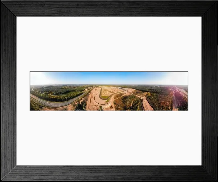 Framed Print : Aerial panoramic view of the race track in Finland Framed Print : Aerial panoramic view of the race track in Finland