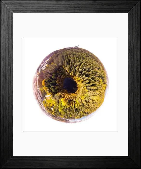 Framed Print : A three dimensional aerial panoramic view of small forest lake Haransilma in Lahti Framed Print : A three dimensional aerial panoramic view of small forest lake Haransilma in Lahti